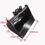 TYPHON 500mm Plain Mud Bucket Attachment for Mini Excavators — product view 5