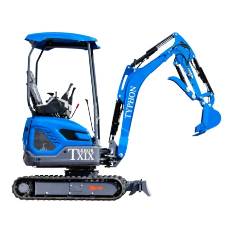 TYPHON TERROR XIX STORM 4000 lbs Mini Excavator with Boom Swing, Canopy & Retractable Tracks — product view 1