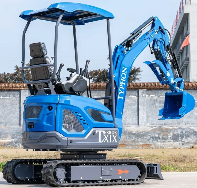 TYPHON TERROR XIX STORM 4000 lbs Mini Excavator with Boom Swing, Canopy & Retractable Tracks — product view 3